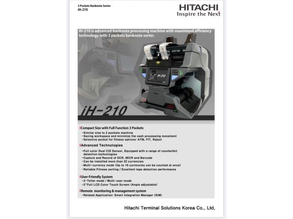 Máy Phân Loại Tiền ATM Hitachi iH-210 - Hình 7