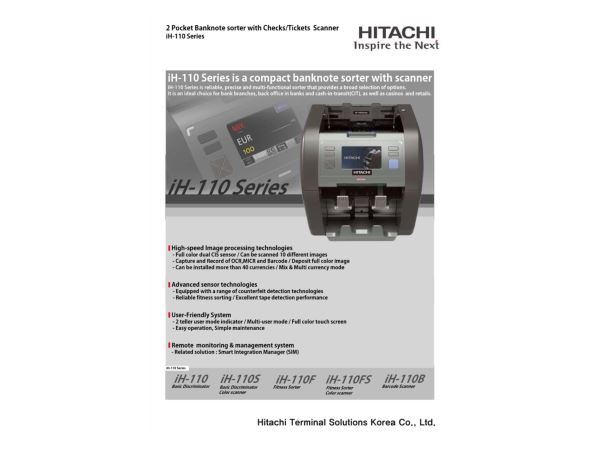 Máy Phân Loại Tiền ATM Hitachi iH-110 Series - Hình 3